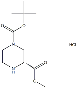 (R)-4-N-BOC-PIPERAZINE-2-CARBOXYLIC ACID METHYL ESTER-HCl Structure
