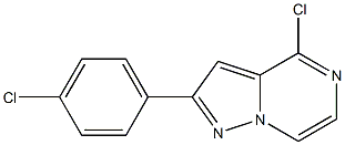 4-CHLORO-2-(4-CHLORO)-PHENYLPYRAZOLO[1.5-A]PYRAZINE 구조식 이미지