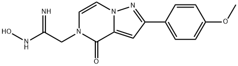 (Z)-N'-hydroxy-2-[2-(4-methoxyphenyl)-4-oxo-4H,5H-pyrazolo[1,5-a]pyrazin-5-yl]ethanimidamide 구조식 이미지