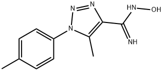 (Z)-N'-hydroxy-5-methyl-1-(4-methylphenyl)-1H-1,2,3-triazole-4-carboximidamide 구조식 이미지