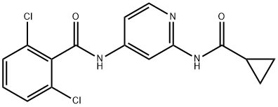 2,6-디클로로-N-(2-(시클로프로판카르복사미도)피리딘-4-일)벤즈아미드 구조식 이미지