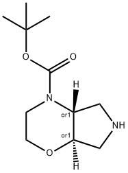 (4AS,7AS)-TERT-BUTYL HEXAHYDROPYRROLO[3,4-B][1,4]OXAZINE-4(4AH)-CARBOXYLATE 구조식 이미지