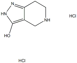 3H-피라졸로[4,3-c]피리딘-3-온,1,2,4,5,6,7-헥사하이드로-,염산염(1:2) 구조식 이미지