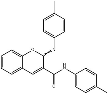 (2Z)-N-(4-methylphenyl)-2-[(4-methylphenyl)imino]-2H-chromene-3-carboxamide Structure