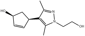 (1S,4R)-4-(1-(2-hydroxyethyl)-3,5-dimethyl-1H-pyrazol-4-yl)cyclopent-2-enol Structure