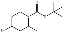 1-piperidinecarboxylic acid, 4-bromo-2-methyl-, 1,1-dimethylethyl ester 구조식 이미지