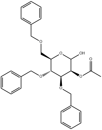 (2S,3S,4S,5R,6R)-4,5-bis(benzyloxy)-6-[(benzyloxy)methyl]-2-hydroxyoxan-3-yl acetate 구조식 이미지