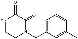 1-[(3-methylphenyl)methyl]piperazine-2,3-dione Structure