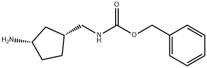 rel-benzyl N-{[(1S,3R)-3-aminocyclopentyl]methyl}carbamate Structure