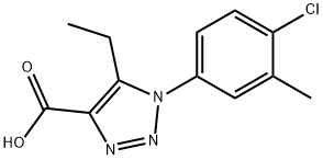 1-(4-chloro-3-methylphenyl)-5-ethyl-1H-1,2,3-triazole-4-carboxylic acid 구조식 이미지