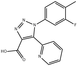 1-(3-fluoro-4-methylphenyl)-5-(pyridin-2-yl)-1H-1,2,3-triazole-4-carboxylic acid Structure
