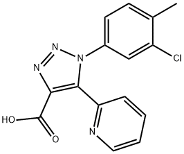 1-(3-chloro-4-methylphenyl)-5-(pyridin-2-yl)-1H-1,2,3-triazole-4-carboxylic acid 구조식 이미지