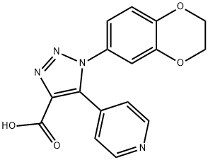 1-(2,3-dihydro-1,4-benzodioxin-6-yl)-5-(pyridin-4-yl)-1H-1,2,3-triazole-4-carboxylic acid Structure
