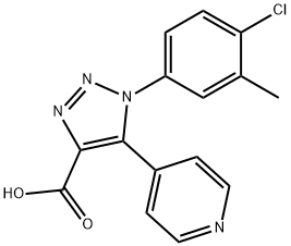 1-(4-chloro-3-methylphenyl)-5-(pyridin-4-yl)-1H-1,2,3-triazole-4-carboxylic acid 구조식 이미지