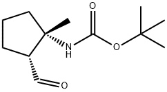 tert-butyl N-[(1S,2R)-2-formyl-1-methylcyclopentyl]carbamate Structure