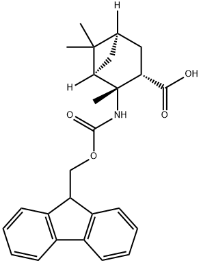 (1R,2R,3S,5R)-2-({[(9H-fluoren-9-yl)methoxy]carbonyl}amino)-2,6,6-trimethylbicyclo[3.1.1]heptane-3-carboxylic acid Structure
