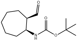 tert-butyl N-[(1S,2R)-2-formylcycloheptyl]carbamate 구조식 이미지