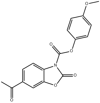 4-methoxyphenyl 6-acetyl-2-oxo-2,3-dihydro-1,3-benzoxazole-3-carboxylate 구조식 이미지