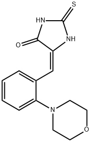 (5E)-5-{[2-(morpholin-4-yl)phenyl]methylidene}-2-sulfanylideneimidazolidin-4-one 구조식 이미지
