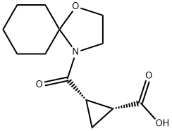 (1R,2S)-2-{1-oxa-4-azaspiro[4.5]decane-4-carbonyl}cyclopropane-1-carboxylic acid Structure