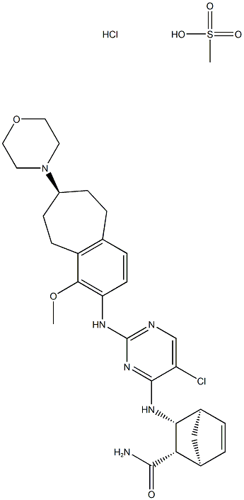 CEP-28122 monomesilate hydrochloride salt 구조식 이미지