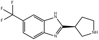 (S)-2-(pyrrolidin-3-yl)-5-(trifluoromethyl)-1H-benzo[d]imidazole 구조식 이미지