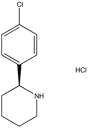 (2S)-2-(4-chlorophenyl)piperidine hydrochloride 구조식 이미지