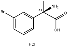 (2R)-2-amino-2-(3-bromophenyl)propanoic acid hydrochloride 구조식 이미지