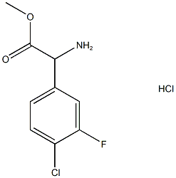 methyl 2-amino-2-(4-chloro-3-fluorophenyl)acetate hcl Structure