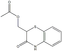 (3-oxo-3,4-dihydro-2H-1,4-benzothiazin-2-yl)methyl acetate 구조식 이미지