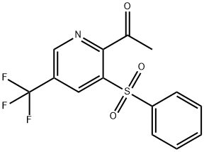 1-[3-(benzenesulfonyl)-5-(trifluoromethyl)pyridin-2-yl]ethan-1-one Structure
