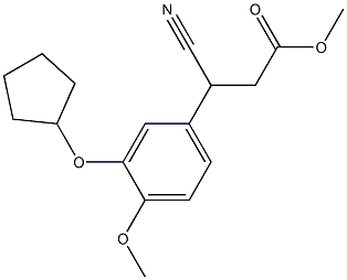 methyl 3-cyano-3-[3-(cyclopentyloxy)-4-methoxyphenyl]propanoate 구조식 이미지
