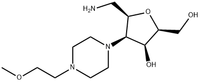 (2S,3S,4R,5R)-5-(aminomethyl)-2-(hydroxymethyl)-4-(4-(2-methoxyethyl)piperazin-1-yl)tetrahydrofuran-3-ol Structure