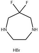 6,6-Difluoro-1,4-Diazepane Hbr Salt 구조식 이미지