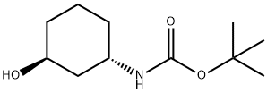 Tert-Butyl((1S,3S)-3-hydroxycyclohexyl)carbaMate CarbaMic acid,N-[(1S,3S)-3-hydroxycyclohexyl]-1,1-diMethyethyester Structure