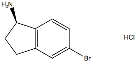 1H-Inden-1-amine,5-bromo-2,3-dihydro-,hydrochloride(1:1),(1R)- Structure