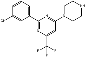 2-(3-chlorophenyl)-4-(piperazin-1-yl)-6-(trifluoromethyl)pyrimidine Structure