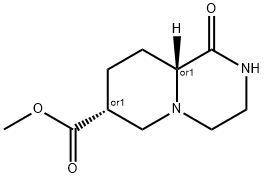 2H-Pyrido[1,2-a]pyrazine-7-carboxylic acid, octahydro-1-oxo-, Methyl ester, (7R,9aR)-rel- Structure