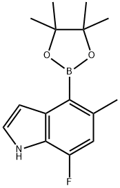 7-Fluoro-5-Methyl-4-(4,4,5,5-Tetramethyl-1,3,2-Dioxaborolan-2-Yl)-1H-Indole(WX652070) Structure