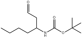 tert-butyl N-(1-oxoheptan-3-yl)carbamate 구조식 이미지