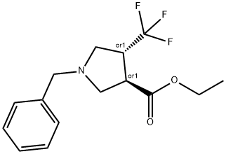 ethyl (3R,4R)-1-benzyl-4-(trifluoromethyl)pyrrolidine-3-carboxylate 구조식 이미지