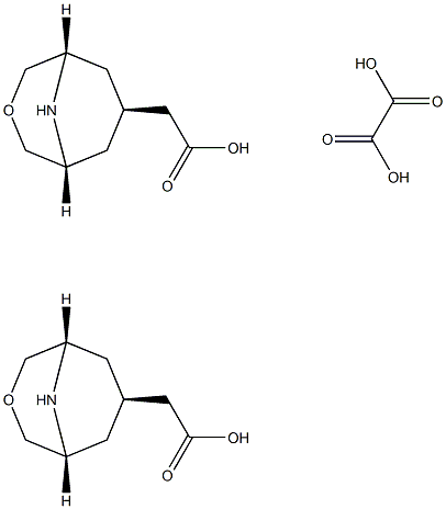 exo-3-Oxa-9-aza-bicyclo[3.3.1]nonane-7-acetic acid oxelate(2:1) Structure
