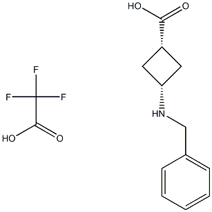 cis-3-benzylaminocyclobutanecarboxylic acid tfa (1:1) Structure