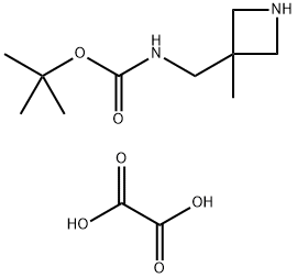 tert-Butyl ((3-methylazetidin-3-yl)methyl)carbamate oxalate(2:1) Structure