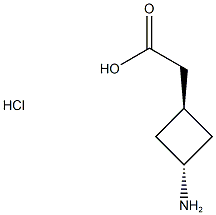 trans-(3-aminocyclobutyl)acetic acid hcl Structure