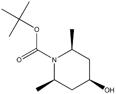 tert-butyl (2R,4r,6S)-rel-4-hydroxy-2,6-dimethylpiperidine-1-carboxylate Structure