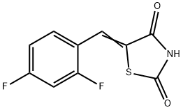 (5E)-5-[(2,4-difluorophenyl)methylidene]-1,3-thiazolidine-2,4-dione Structure