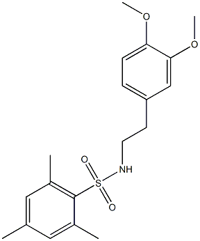 N-[2-(3,4-dimethoxyphenyl)ethyl]-2,4,6-trimethylbenzenesulfonamide 구조식 이미지