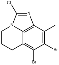 7,8-Dibromo-2-chloro-9-methyl-5,6-dihydro-4H-imidazo[4,5,1-ij]quinoline Structure