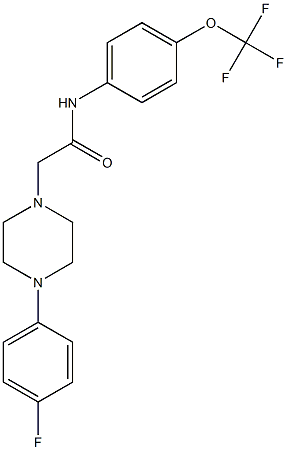 2-[4-(4-fluorophenyl)piperazin-1-yl]-N-[4-(trifluoromethoxy)phenyl]acetamide 구조식 이미지